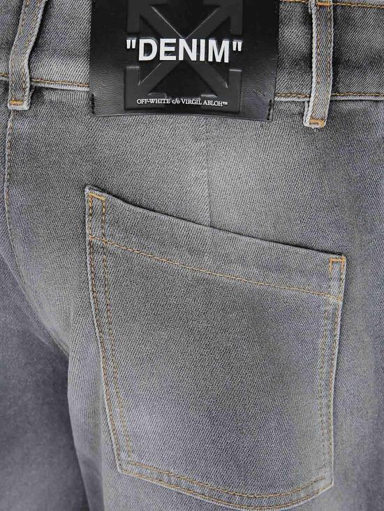  오프화이트 스트레이트 팬츠 OWYB01IF25DEN0011200 Black - OFF WHITE