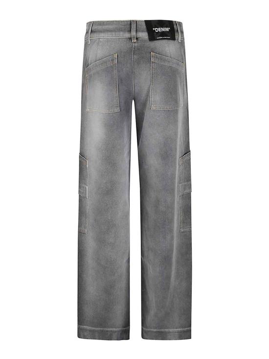  오프화이트 스트레이트 팬츠 OWYB01IF25DEN0011200 Black - OFF WHITE