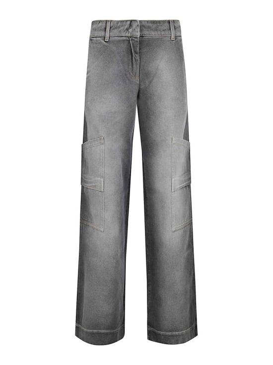  오프화이트 스트레이트 팬츠 OWYB01IF25DEN0011200 Black