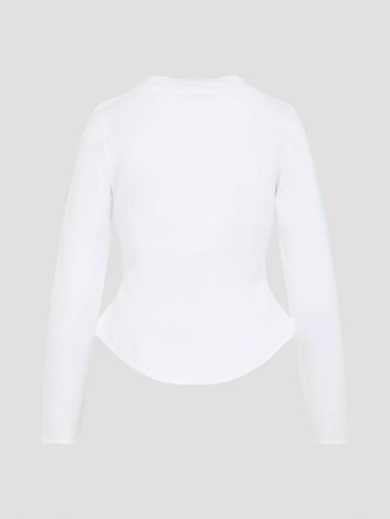 26SS 알라이아 반팔 티셔츠 AA9I0023J095C000 White - ALAIA