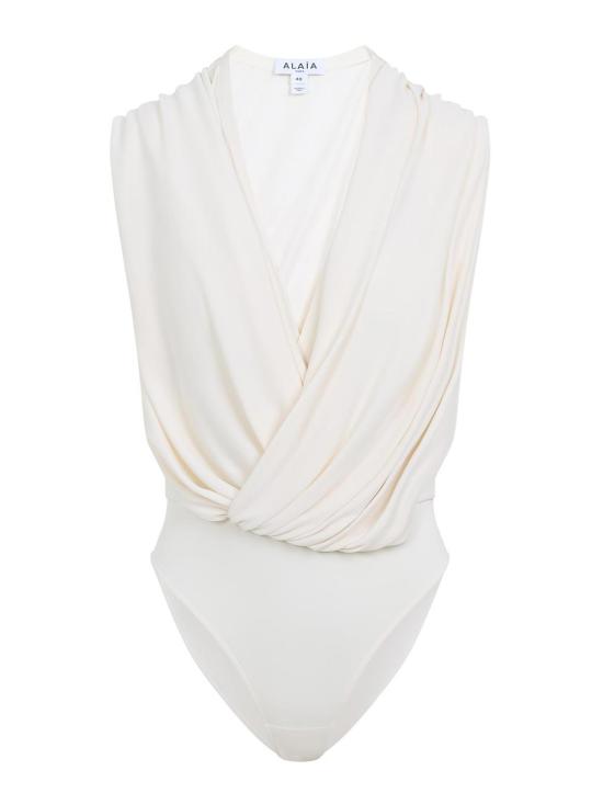 26SS 알라이아 민소매 티셔츠 AA9B0426J090C160 White