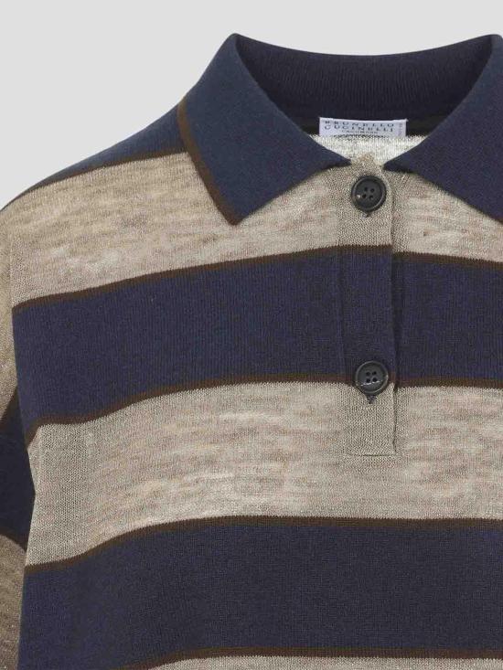 27SS 브루넬로 쿠치넬리 폴로 티셔츠 M16221605CNQ41 Blue - BRUNELLO CUCINELLI