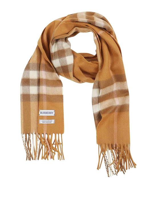 26SS 버버리 체크 캐시미어 스카프 8112644 Orange