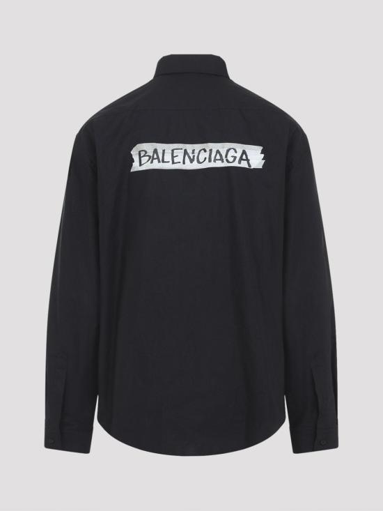 26SS 발렌시아가 마스킹 테이프 라지 핏 롱 슬리브 셔츠 857809TRM281000 - BALENCIAGA