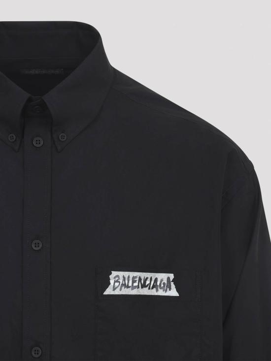 26SS 발렌시아가 마스킹 테이프 라지 핏 롱 슬리브 셔츠 857809TRM281000 - BALENCIAGA