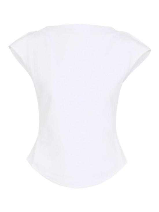 26SS 알라이아 반팔 티셔츠 AA9I0021J095C000 WHITE