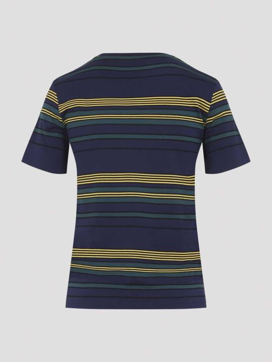 27SS 미우미우 반팔 티셔츠 MJNA09SOOO18ZVF0V9D Blue - MIU MIU