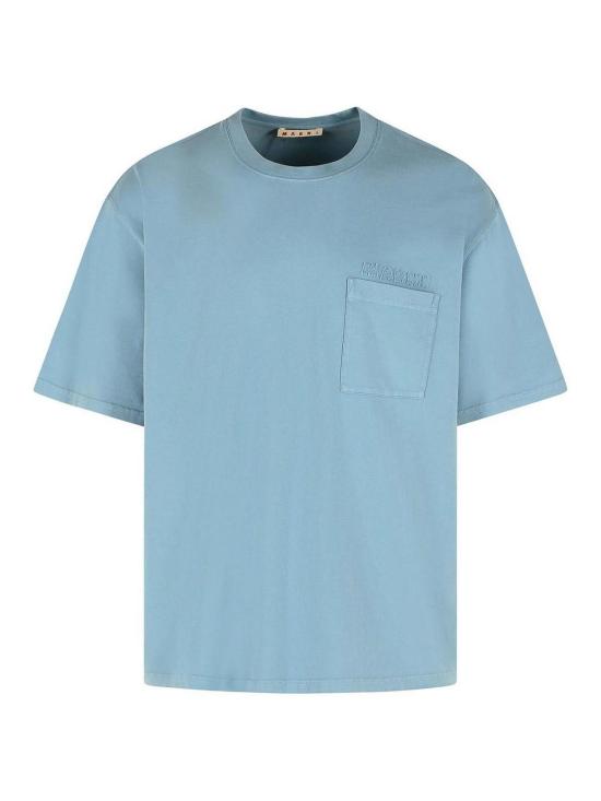 26SS 마르니 반팔 티셔츠 HUMU0358GXUSCY94TCB31 Light Blue