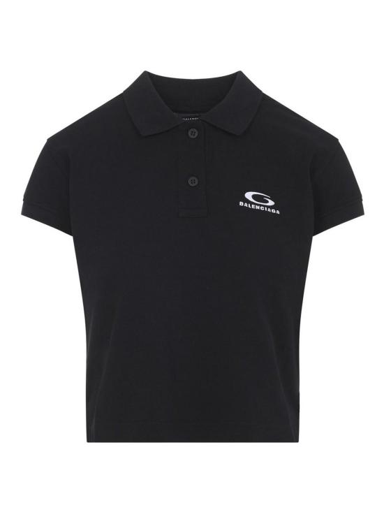 27SS 발렌시아가 폴로 티셔츠 858098TTVT81070 Black