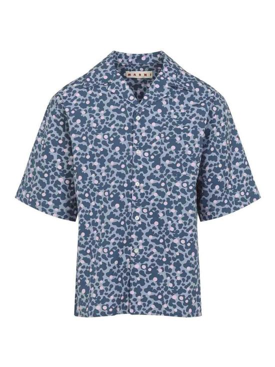 26SS 마르니 반팔 셔츠 CUMU0213A5UTC576VIB31 Light Blue