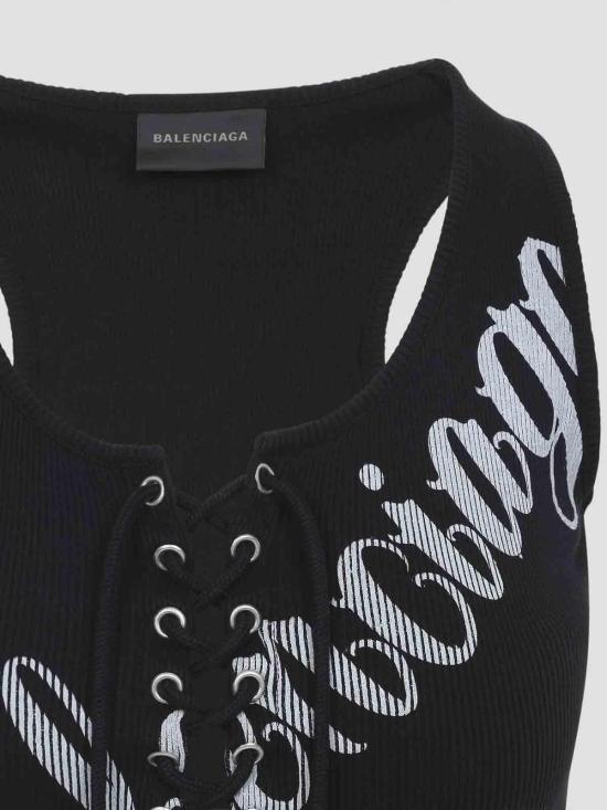 26SS 발렌시아가 민소매 티셔츠 858152TTVO21070 Black - BALENCIAGA