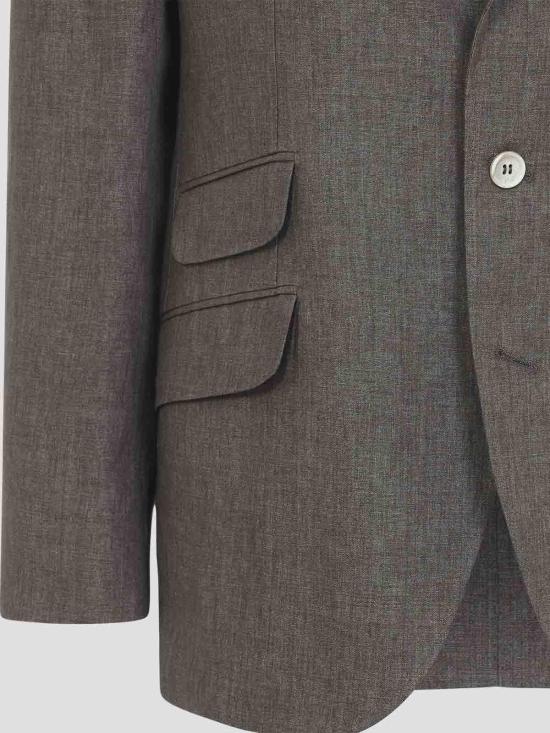 26SS 브루넬로 쿠치넬리 리넨 디컨스트럭티드 재킷 MB4307BWDC089 - BRUNELLO CUCINELLI