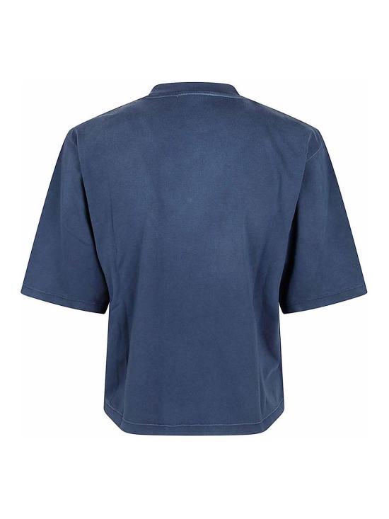 25FW 오프화이트 반팔 티셔츠 OWAA124F25JER0074D4D Blue - OFF WHITE