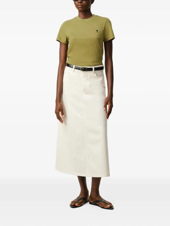 26SS 아미 스몰 하트 로고 코튼 크롭 티셔츠 FTS347724A035 Green - AMI