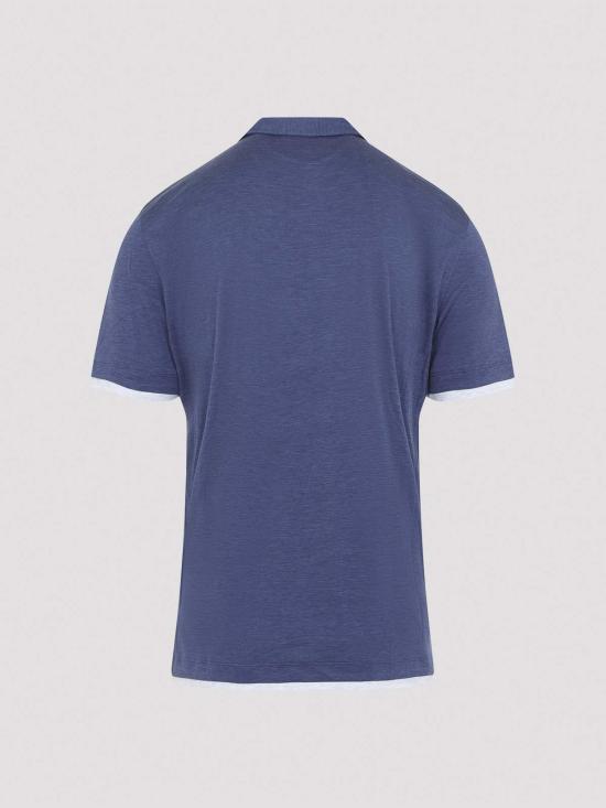 26SS 브루넬로 쿠치넬리 폴로 티셔츠 MR8333966CTA27 Denim - BRUNELLO CUCINELLI
