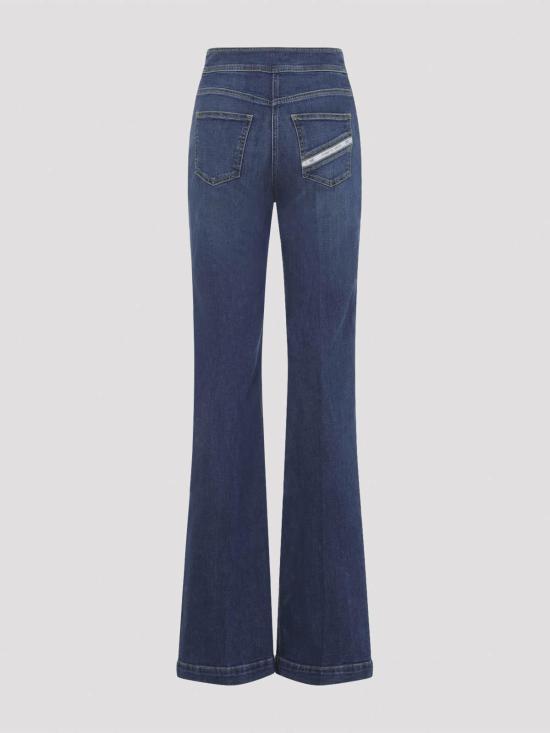  엘리자베타프랜치 플레어 팬츠 PJ19D61E2104 Medium Wash - ELISABETTA FRANCHI