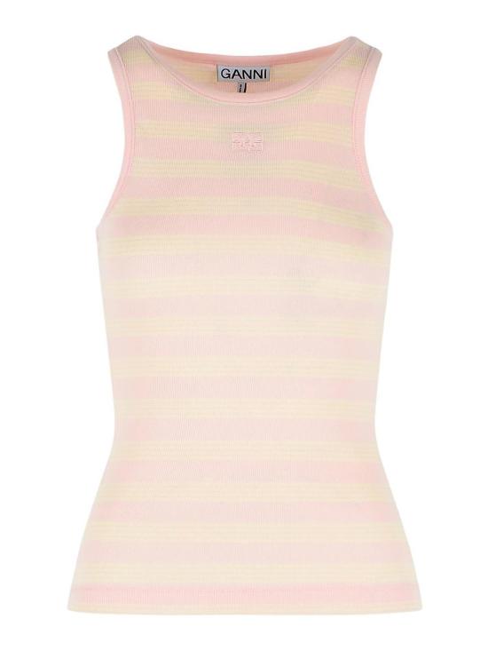 26SS 가니 스트라이프 립 탱크탑 A1050049868 Nude Neutrals