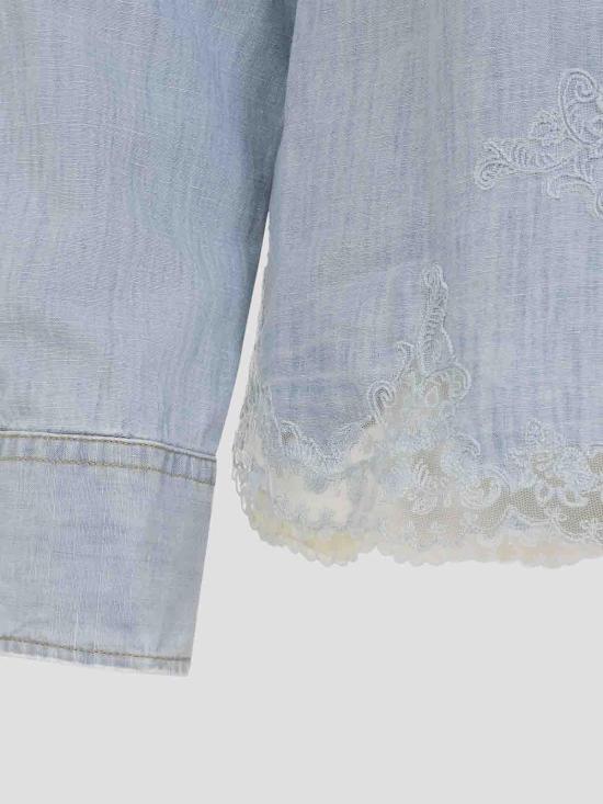 26SS 에르마노 설비노 셔츠 D482K405APTZD44115 Blue - ERMANNO SCERVINO