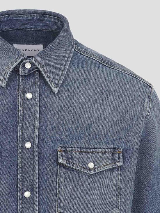  지방시 데님 셔츠 BM616V5YD3420 Medium Wash - GIVENCHY