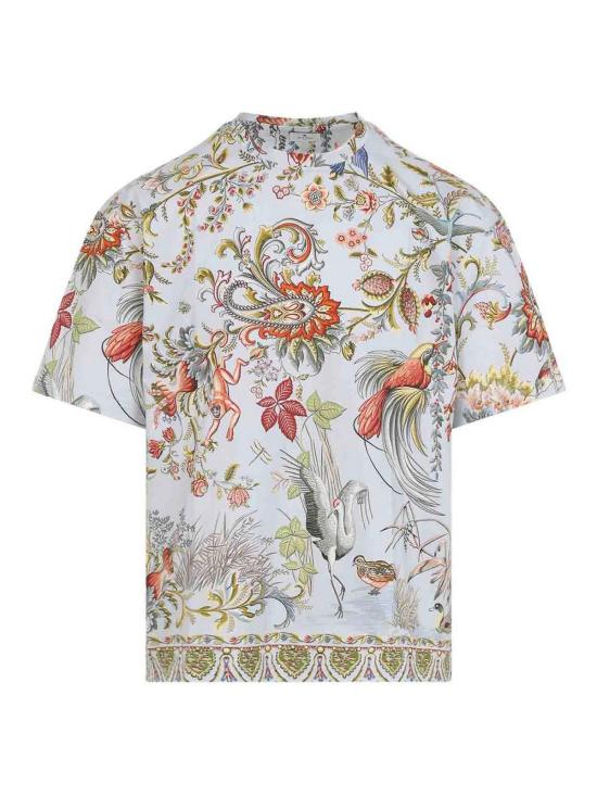 26SS 에트로 반팔 티셔츠 MRMA0004AKG42X0880 Light Blue