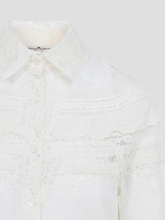 26SS 에르마노 설비노 셔츠 D482K328APJBN10104 Cream - ERMANNO SCERVINO