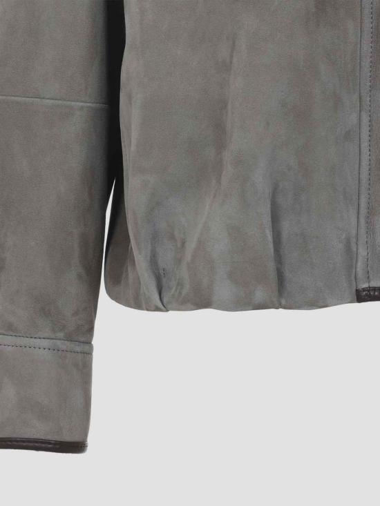 26SS 브루넬로 쿠치넬리 모닐리 쿠튀르 스웨이드 자켓 MPCAI7787C8850 Grey - BRUNELLO CUCINELLI