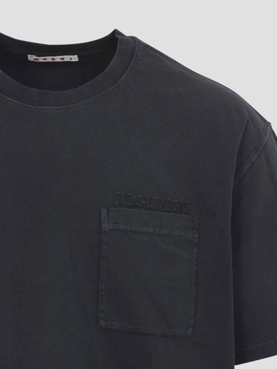 26SS 마르니 반팔 티셔츠 HUMU0358GXUSCY94TCN99 Black - MARNI