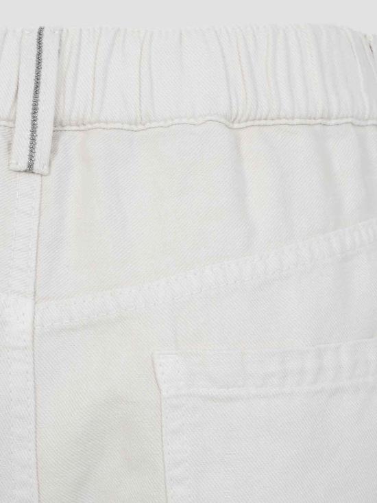 26SS 브루넬로 쿠치넬리 스트레이트 팬츠 ML996P4053C8739 White - BRUNELLO CUCINELLI