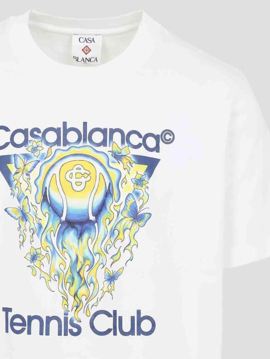 27SS 카사블랑카 반팔 티셔츠 MSP26JTS00101 White - CASABLANCA