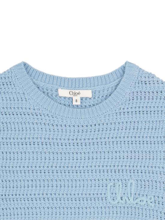 26SS [키즈] 끌로에 캐시미어 니트 C21225 80J Clear Blue - CHLOE