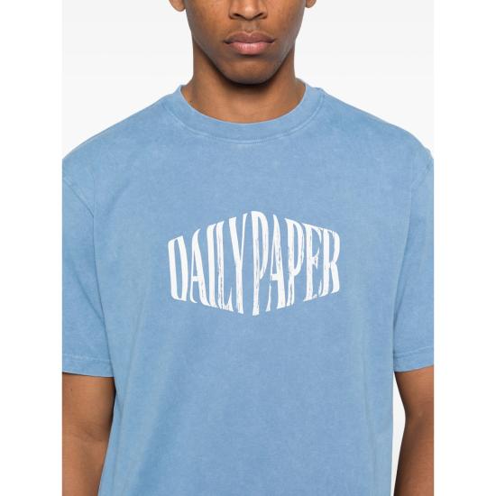 26SS 데일리 페이퍼 반팔 티셔츠 2610031 VINTAGE QUIET BLUE WHITE - DAILY PAPER