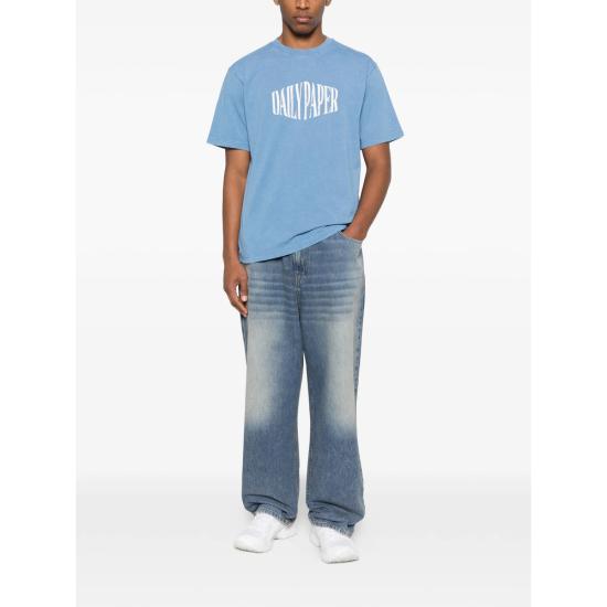 26SS 데일리 페이퍼 반팔 티셔츠 2610031 VINTAGE QUIET BLUE WHITE - DAILY PAPER