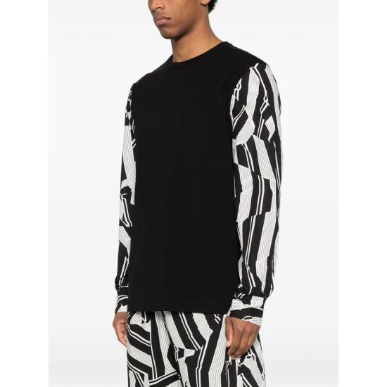 26SS 드리스 반 노튼 긴팔 티셔츠 3603 021115 900 BLACK WHITE - DRIES VAN NOTEN