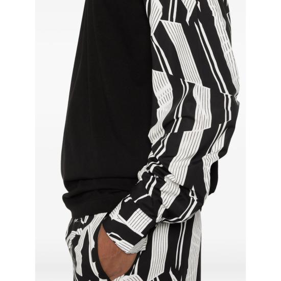 26SS 드리스 반 노튼 긴팔 티셔츠 3603 021115 900 BLACK WHITE - DRIES VAN NOTEN