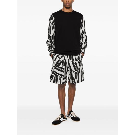 26SS 드리스 반 노튼 긴팔 티셔츠 3603 021115 900 BLACK WHITE - DRIES VAN NOTEN