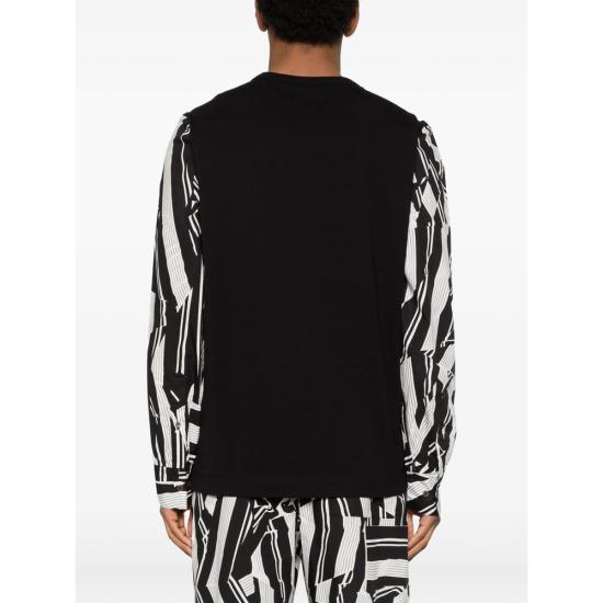 26SS 드리스 반 노튼 긴팔 티셔츠 3603 021115 900 BLACK WHITE - DRIES VAN NOTEN