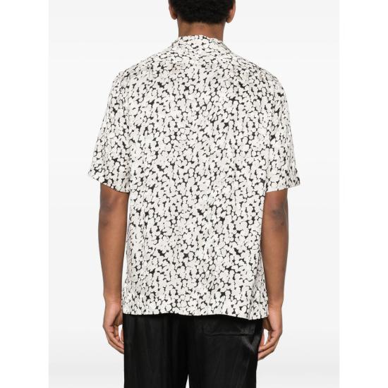 26SS 드리스 반 노튼 반팔 셔츠 3030 020742 005 WHITE BLACK - DRIES VAN NOTEN