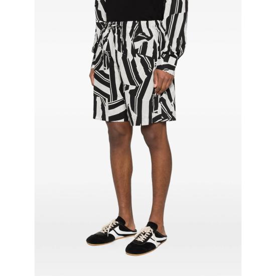 26SS 드리스 반 노튼 숏팬츠 3003 020931 900 BLACK WHITE - DRIES VAN NOTEN