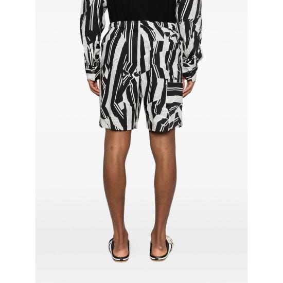 26SS 드리스 반 노튼 숏팬츠 3003 020931 900 BLACK WHITE - DRIES VAN NOTEN