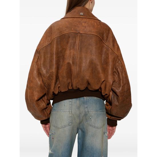 26SS 아미리 가죽 자켓 AWOUJA1008 DKGIN BROWN - AMIRI