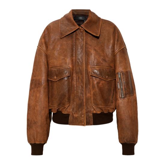 26SS 아미리 가죽 자켓 AWOUJA1008 DKGIN BROWN
