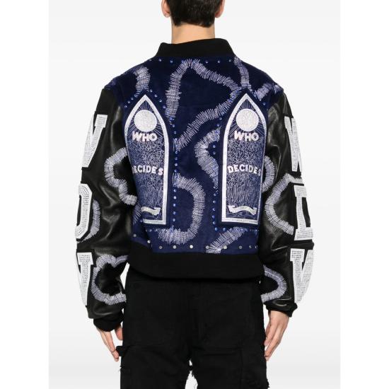 25FW 후 디싸이즈 워 봄버 자켓 HARDWARE CATHE COIND BLUE BLACK - WHO DECIDES WAR