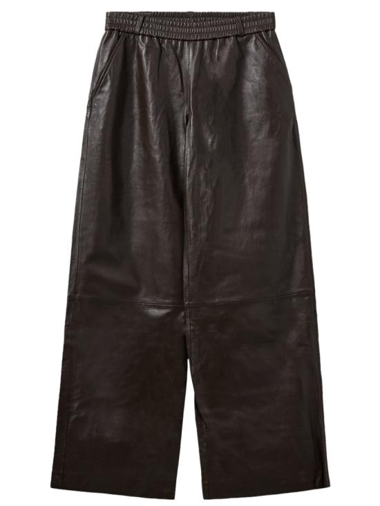 26SS 더 가먼트 가죽 팬츠 22062500 Black