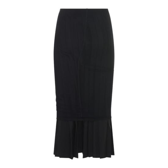 25FW MM6 메종마르지엘라 미디 스커트 S62MI0036M35436899 Black - MM6 MAISON MARGIELA