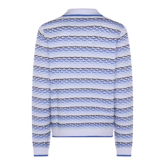 26SS 카사블랑카 폴로 티셔츠 MSP26KW133401 Blue - CASABLANCA