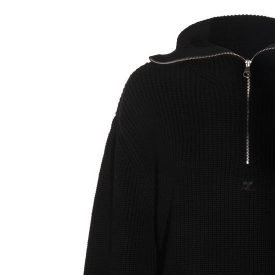 25FW 쿠레쥬 터틀넥 325MPU243TFI00369999 Black - COURREGES