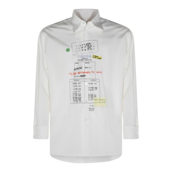 26SS MM6 메종마르지엘라 코튼 포플린 셔츠 S52DL0237M35480101 White