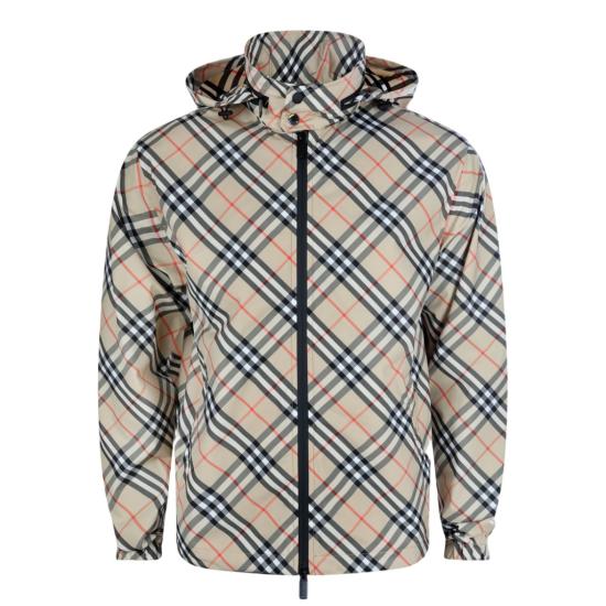26SS 버버리 체크 나일론 바람막이 자켓 8121319B9368 Grey