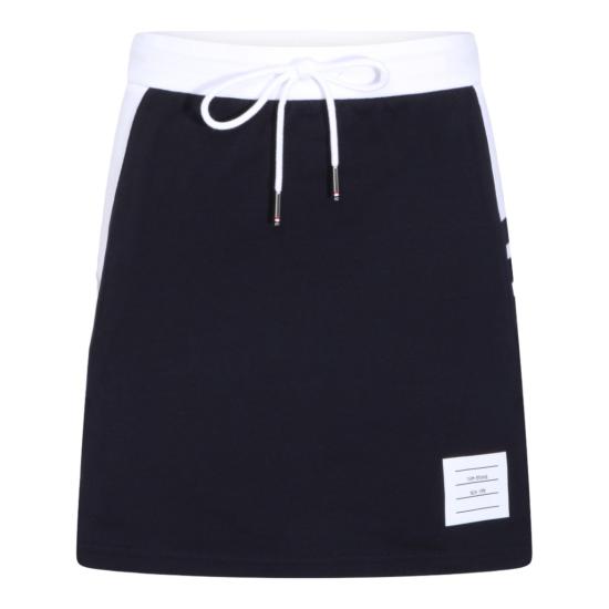 26SS 톰브라운 클래식 4바 저지 미니 스커트 FJK130A03037415 Black - THOM BROWNE