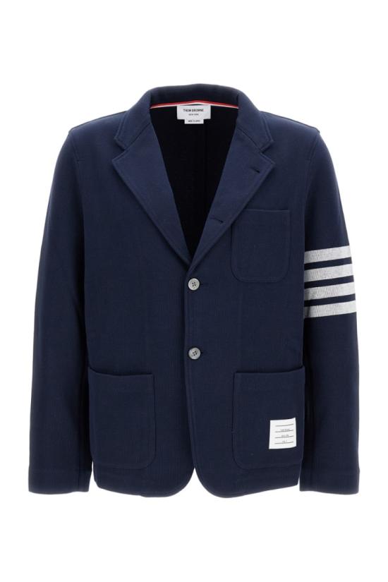 26SS 톰브라운 더블 페이스 니트 4바 색 재킷 MJT575A07545415 Blue